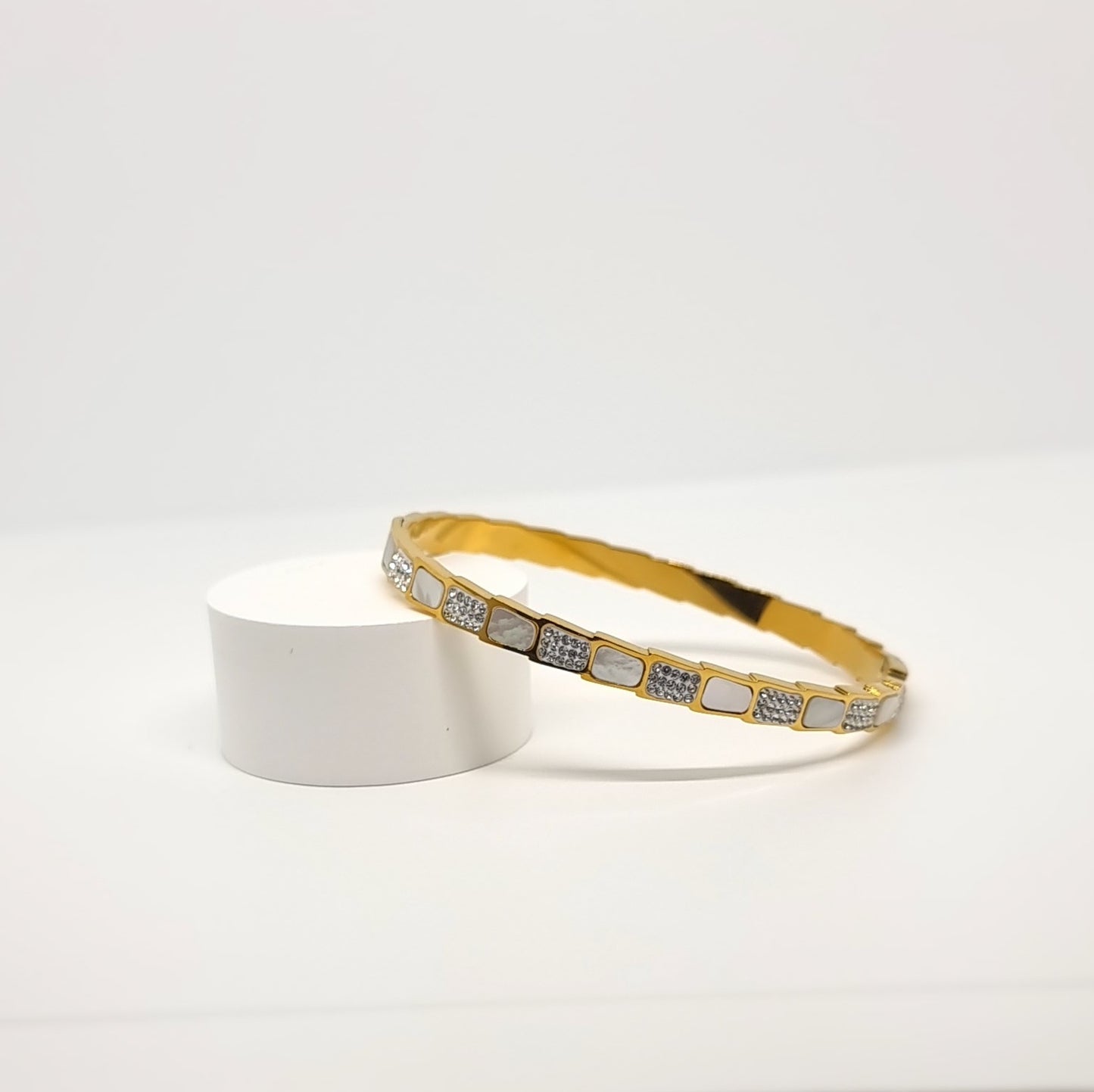 White Diamond Snake Bangle