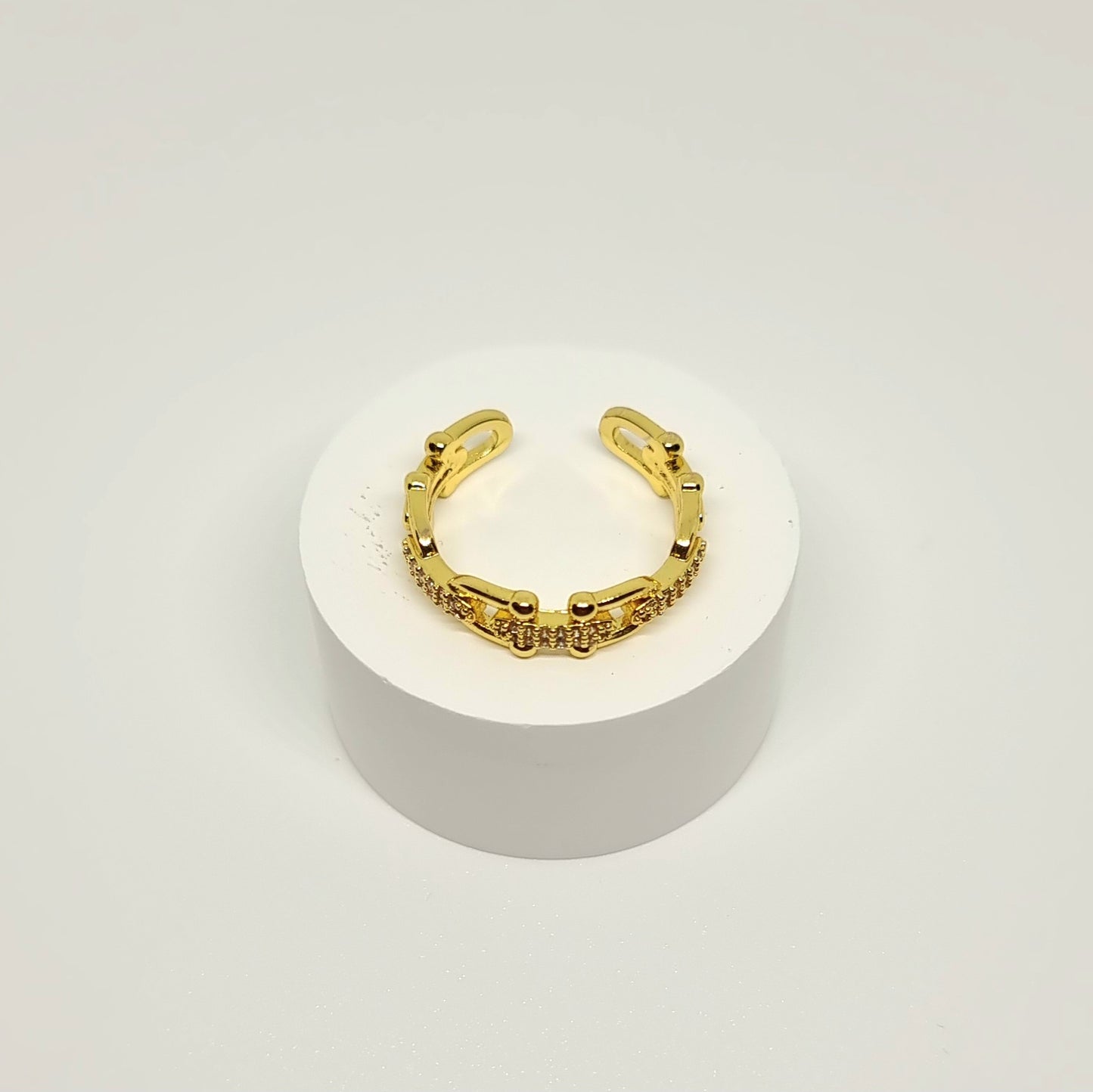 Designer Buckle Adjustable Ring