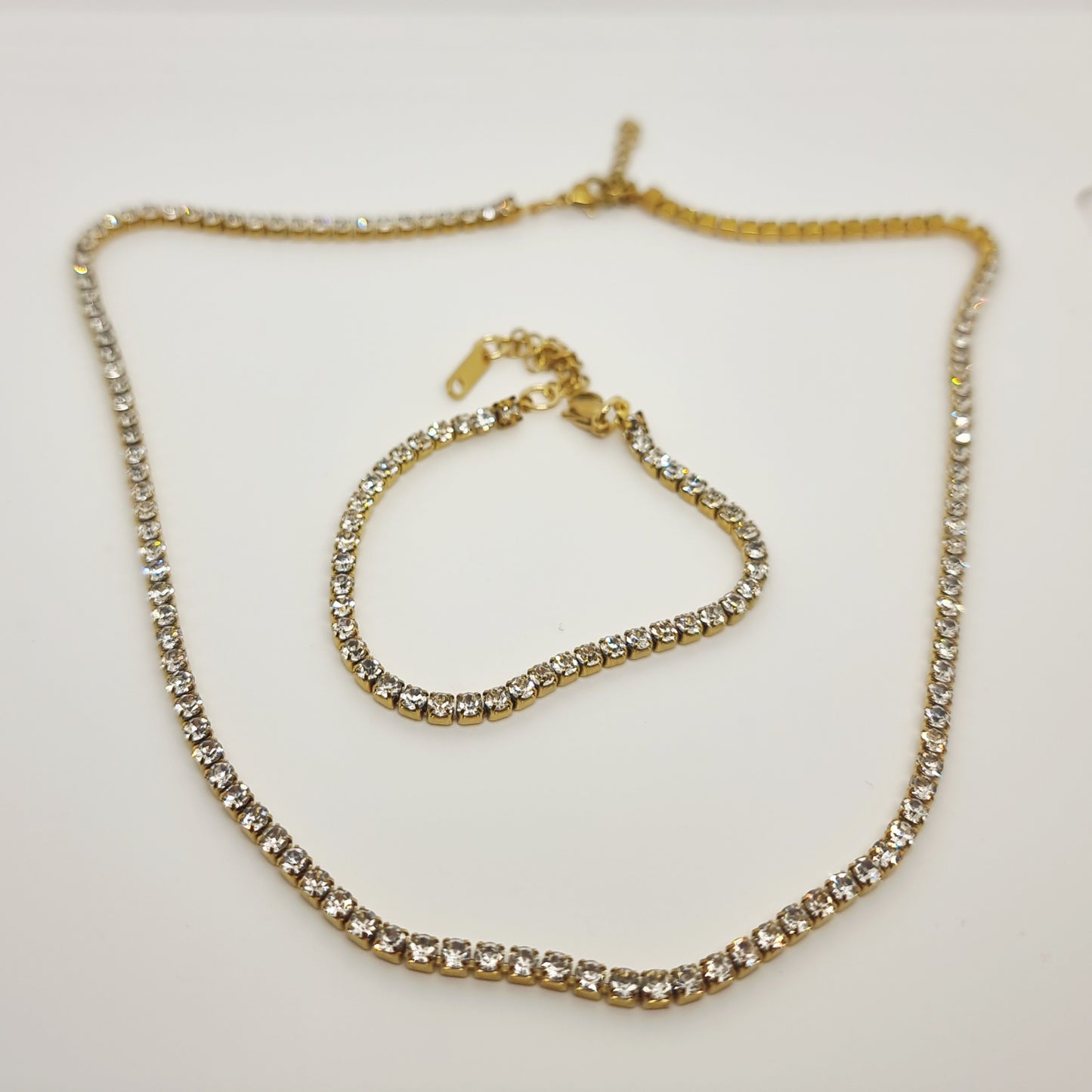 Blingz Gold-Plated Tennis Necklace
