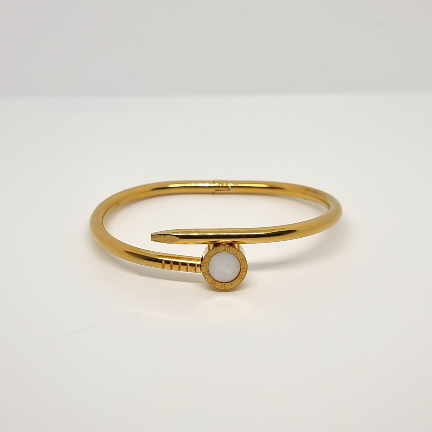 White Nail Bangle