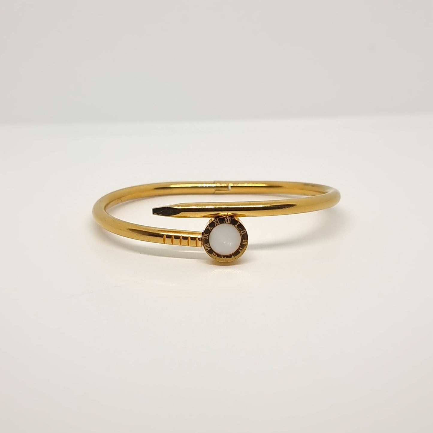 White Nail Bangle