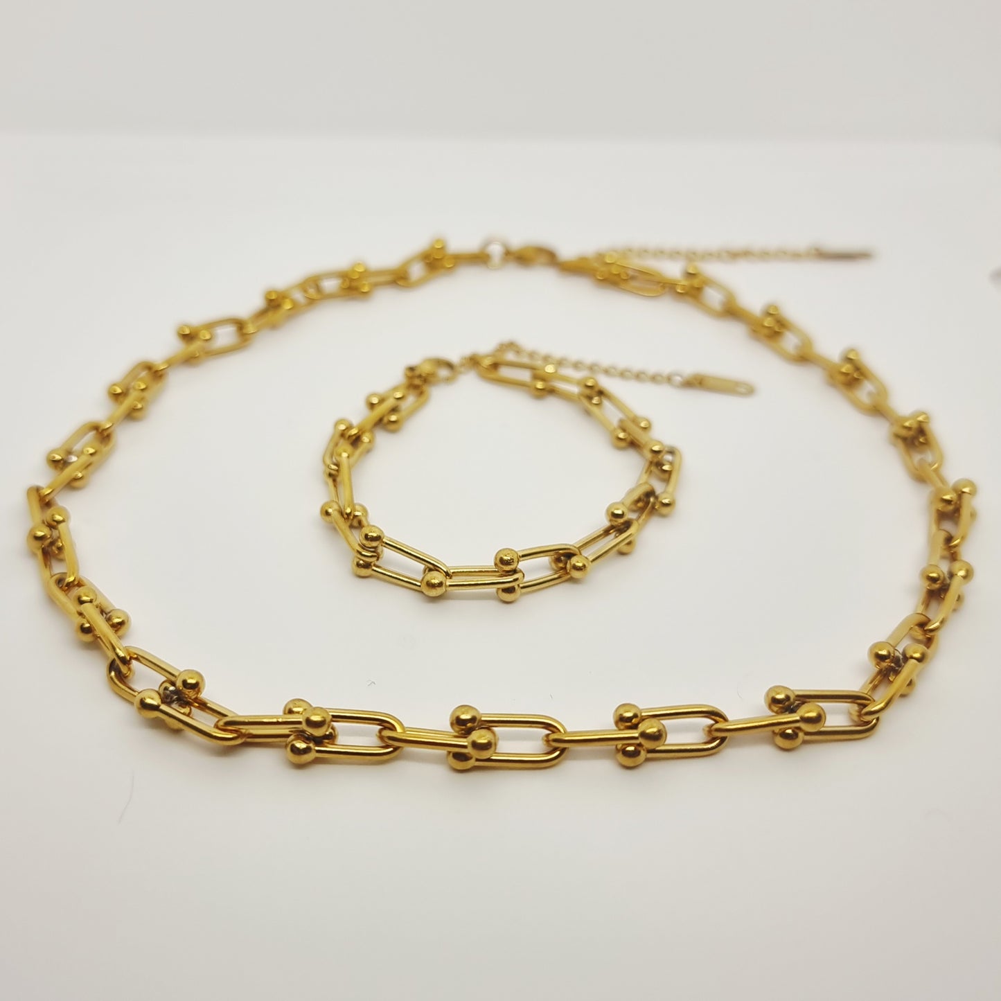 Designer Buckle Link Necklace