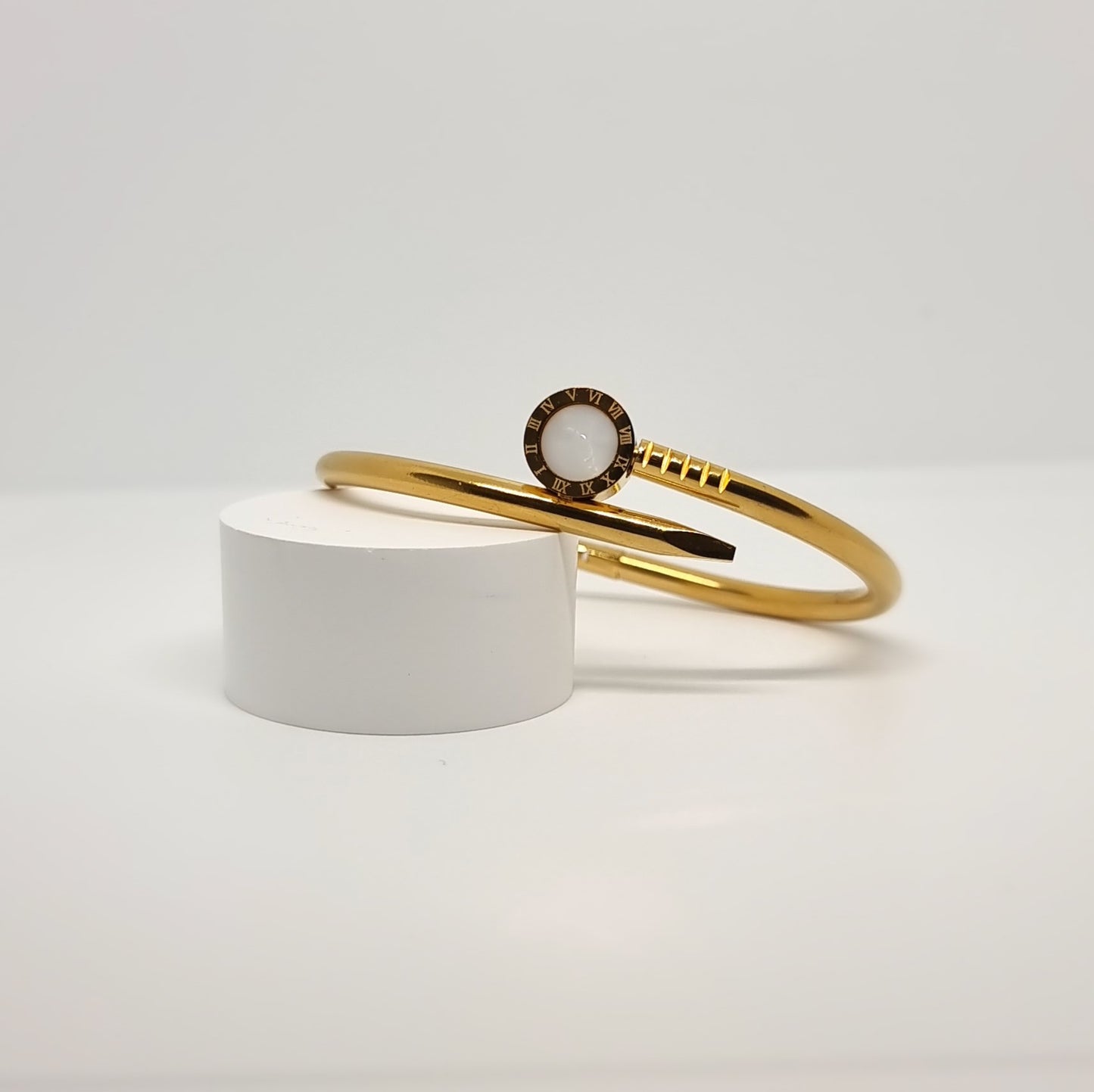 White Nail Bangle