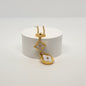 White Drop Link Pendant Necklace