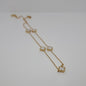 White Multi Four-Leaf Clover Chain Necklace