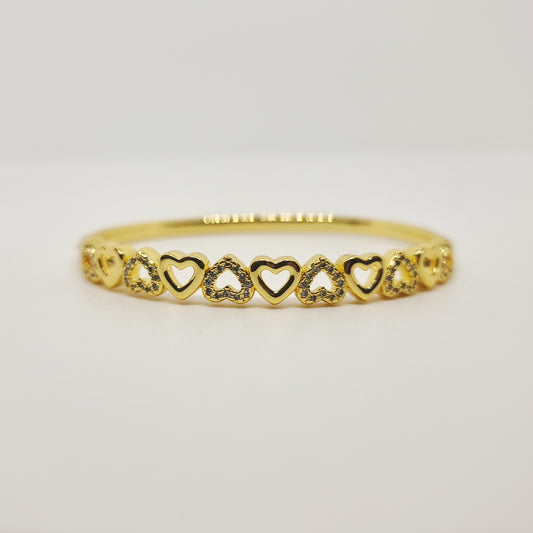 Heart Diamond Bangle
