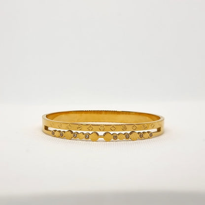 Dual Band Clover Bangle