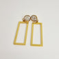 White Drop Line Earrings