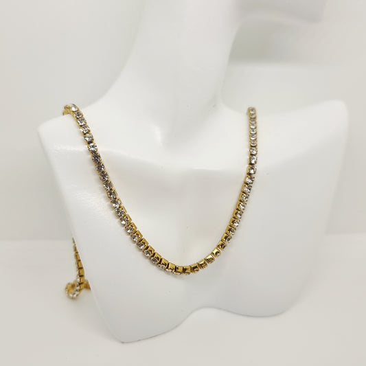 Blingz Gold-Plated Tennis Necklace