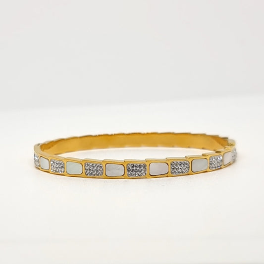 White Diamond Snake Bangle