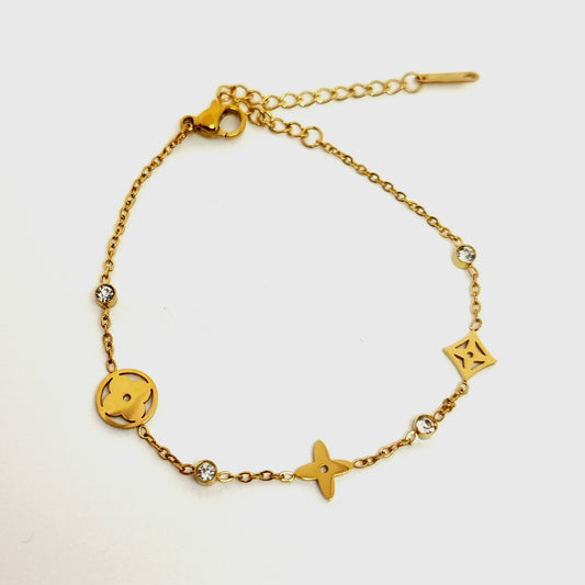 Multi Bling Designer Link Bracelet