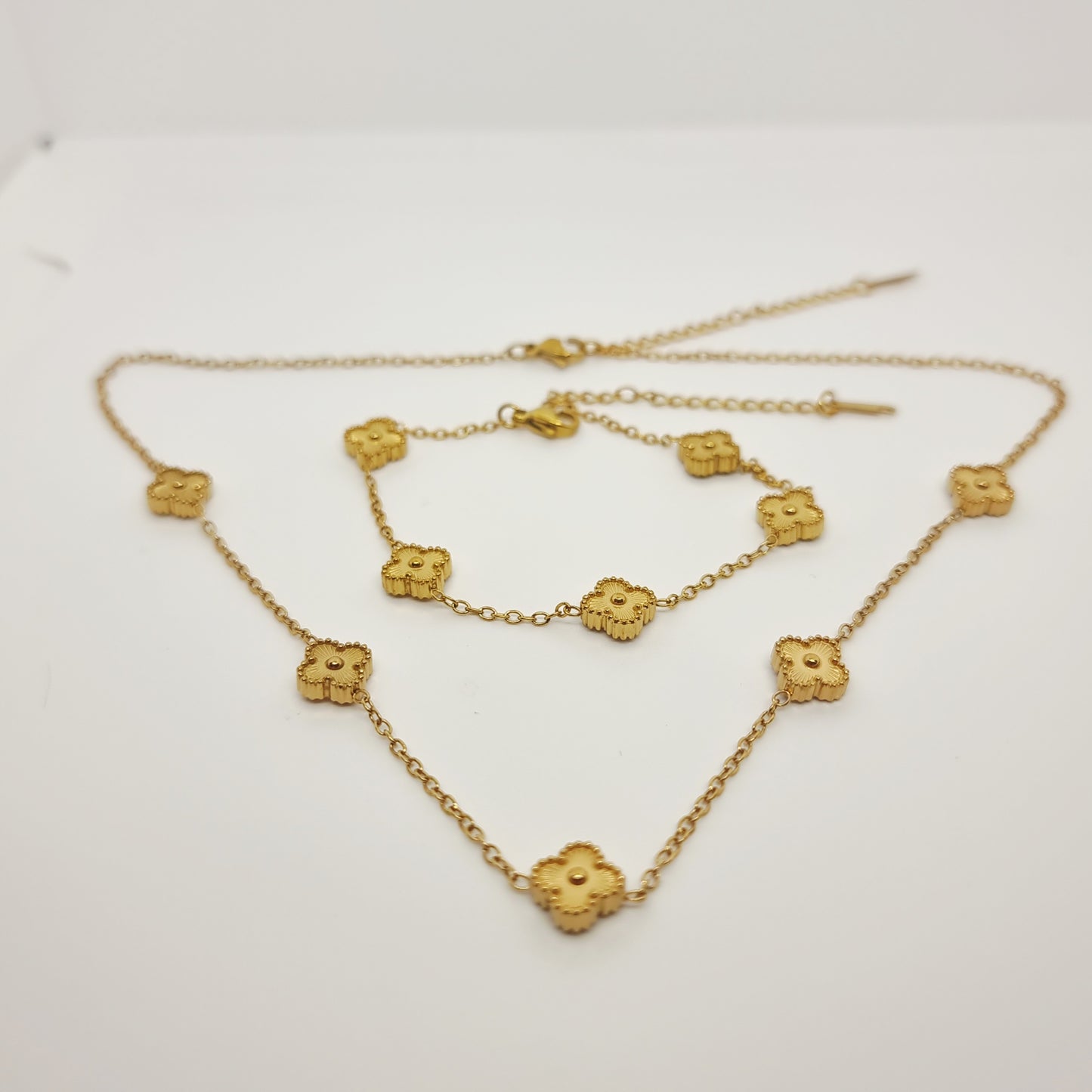 9mm Gold Multi Four-Leaf Clover Set
