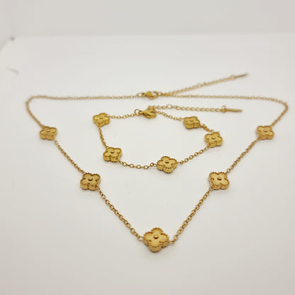 9mm Gold Multi Four-Leaf Clover Set