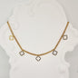 White After Gold Four-Leaf Clover Necklace