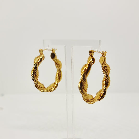 Twist Hoop Earrings