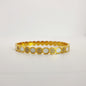 White and Gold Circle Bangle