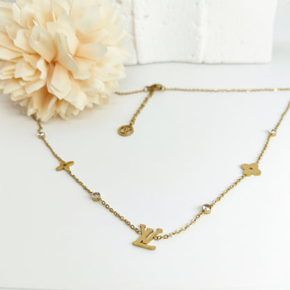 LV Designer Bling Necklace