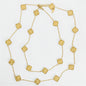 13mm Gold Four-Leaf Clover Chain Necklace Extra Long