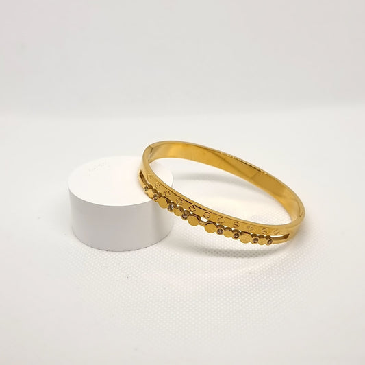 Dual Band Clover Bangle