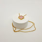 13mm Pink Gold-Plated Four-Leaf Clover Necklace
