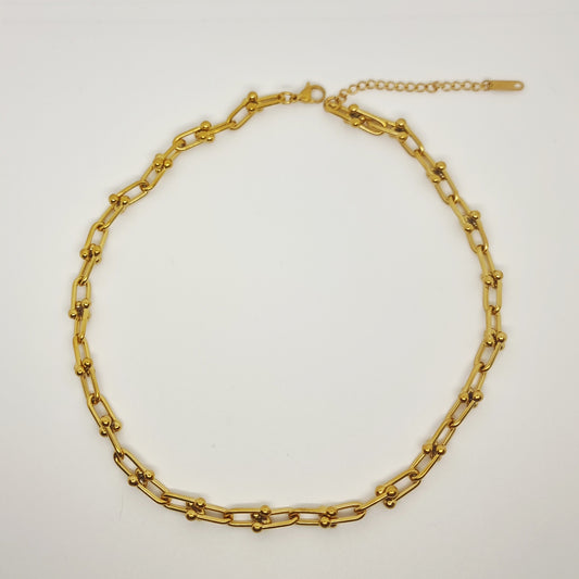 Designer Buckle Link Necklace