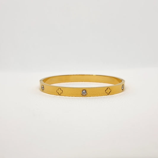 Diamond Clover Bangle